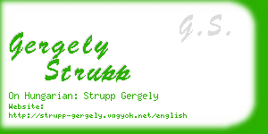 gergely strupp business card